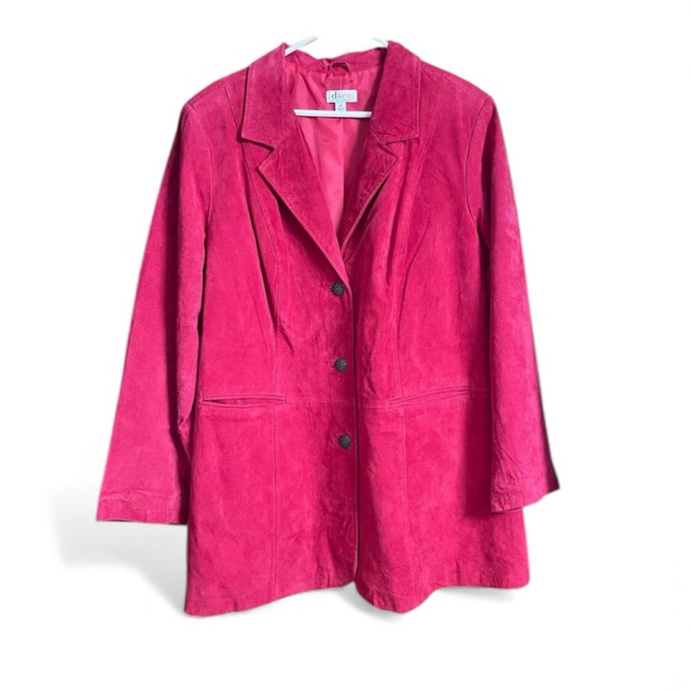 D&CO Denim and Company 100% genuine leather vintage red 2XL jacket